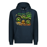 Navy shamrock crusher st. patrick's day Premium Hoodie - HowdyJamesFarm