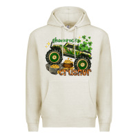 Oatmeal Heather shamrock crusher st. patrick's day Premium Hoodie - HowdyJamesFarm