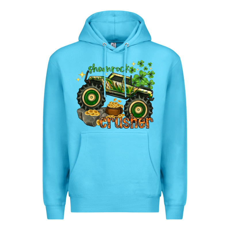Shamrock Crusher St. Patrick's Day Premium Hoodie by HowdyJamesFarm | Teevron