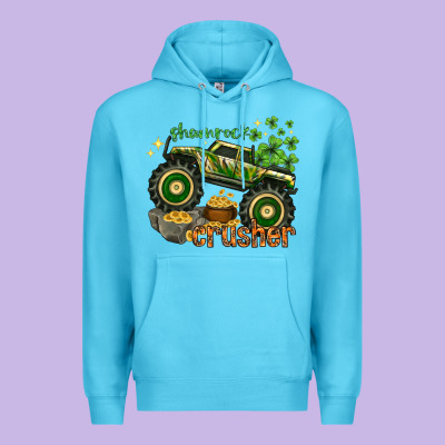 Shamrock Crusher St. Patrick's Day Premium Hoodie Designed By Howdyjamesfarm