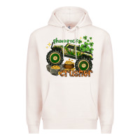 Pale Pink shamrock crusher st. patrick's day Premium Hoodie - HowdyJamesFarm