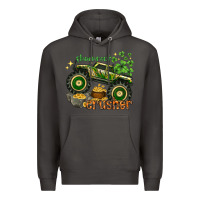 Smoke shamrock crusher st. patrick's day Premium Hoodie - HowdyJamesFarm