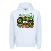 White shamrock crusher st. patrick's day Premium Hoodie - HowdyJamesFarm