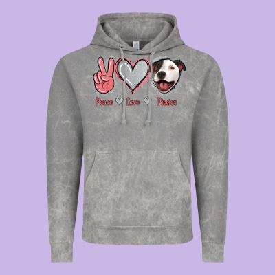 Peace Love Pitties Vintage Hoodie Designed By Jasminsmagicworld