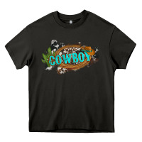 Asphalt western cowboy and hat with cactus and cowhide Heavy Core Tee - Artiststas