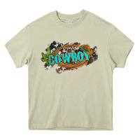 Mossy western cowboy and hat with cactus and cowhide Heavy Core Tee - Artiststas