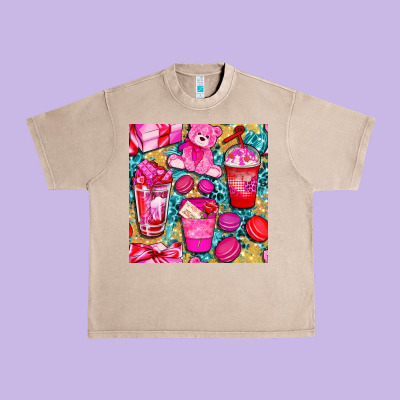 Valentines Day With Love Coffee Cups  Seamless Pattern Bbs Urban Heavy Tee Designed By Bundleandbundleshop