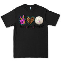 Black peace love volleyball Premium Tee - BarkalooDesign