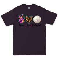 Plum peace love volleyball Premium Tee - BarkalooDesign