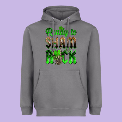 St. Patricks' Day Ready To Sham Rock Heavyweight Hoodie Designed By Oliviacreatesart