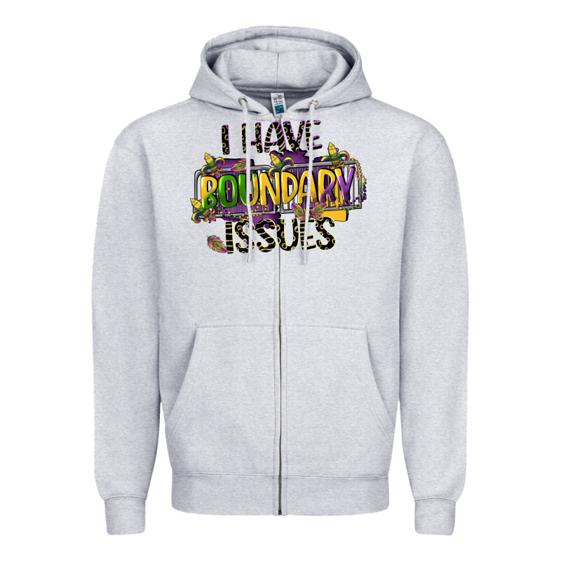 I Have Boundary Issues Zipper Hoodie by CowGirlArtShop | Teevron