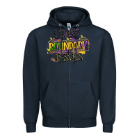Navy i have boundary issues Zipper Hoodie - CowGirlArtShop