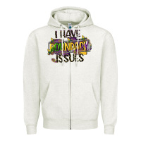 Oatmeal Heather i have boundary issues Zipper Hoodie - CowGirlArtShop