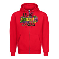 Red i have boundary issues Zipper Hoodie - CowGirlArtShop