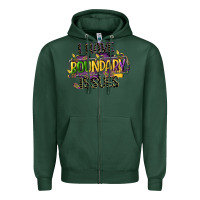 Sports Green i have boundary issues Zipper Hoodie - CowGirlArtShop