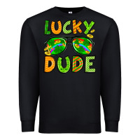 Black St. Patrick's Lucky dude Premium Sweatshirt - OliviaCreatesArt