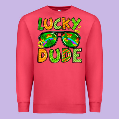 St. Patrick's Lucky Dude Premium Sweatshirt Designed By Oliviacreatesart