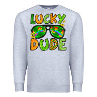 Heather Grey St. Patrick's Lucky dude Premium Sweatshirt - OliviaCreatesArt