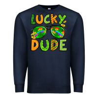 Navy St. Patrick's Lucky dude Premium Sweatshirt - OliviaCreatesArt