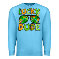 Ocean Blue St. Patrick's Lucky dude Premium Sweatshirt - OliviaCreatesArt