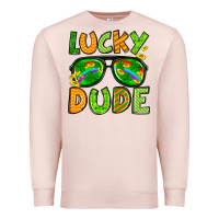 Pale Pink St. Patrick's Lucky dude Premium Sweatshirt - OliviaCreatesArt