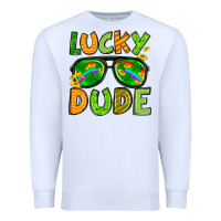 White St. Patrick's Lucky dude Premium Sweatshirt - OliviaCreatesArt