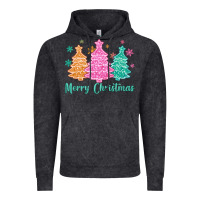 Vintage Black merry christmas glitter trees Vintage Hoodie - MaliasSmallBusiness