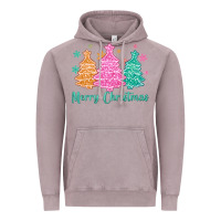 Vintage Zinc merry christmas glitter trees Vintage Hoodie - MaliasSmallBusiness