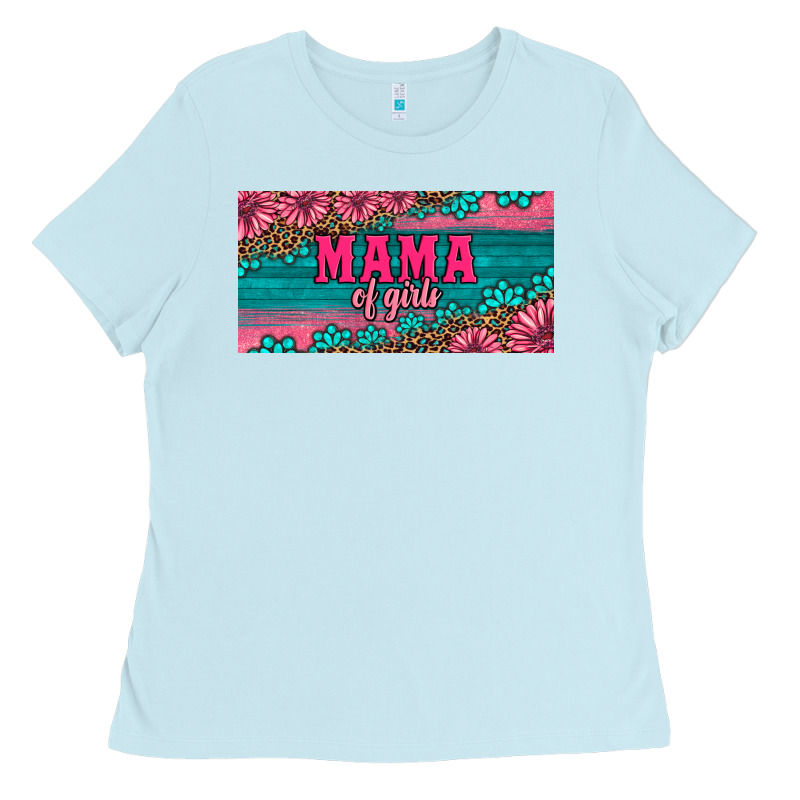 Pink Roses Mama Of Girls License Plate Ladies Tee by Artiststas | Teevron