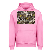Fuchsia Pink Longhorn Pattern Urban Hoodie - CowhideDigitalArt