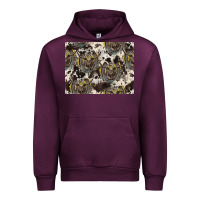 Mauve Wine Longhorn Pattern Urban Hoodie - CowhideDigitalArt