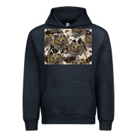 Navy Longhorn Pattern Urban Hoodie - CowhideDigitalArt