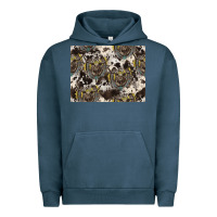Pigment Midnight Navy Longhorn Pattern Urban Hoodie - CowhideDigitalArt