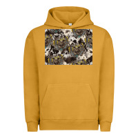 Pigment Peanut Butter Longhorn Pattern Urban Hoodie - CowhideDigitalArt