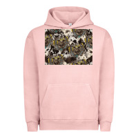 Pigment Salmon Longhorn Pattern Urban Hoodie - CowhideDigitalArt