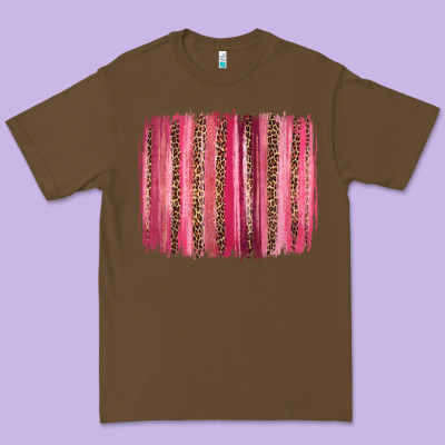 Valentines Day Leopard Glitter Brushstroke Premium Tee Designed By Jasminsmagicworld