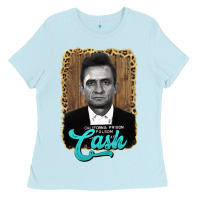 Baby Blue johnny cash Ladies Tee - AdoDesignShop