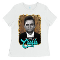 White johnny cash Ladies Tee - AdoDesignShop