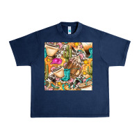 Navy western cowgirl coffee cup with cowhide seamless pattern bbs Urban Heavy Tee - BundleAndBundleShop
