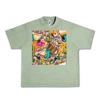 Oil Green western cowgirl coffee cup with cowhide seamless pattern bbs Urban Heavy Tee - BundleAndBundleShop