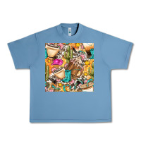 Pebble Blue western cowgirl coffee cup with cowhide seamless pattern bbs Urban Heavy Tee - BundleAndBundleShop