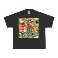 Pigment Black western cowgirl coffee cup with cowhide seamless pattern bbs Urban Heavy Tee - BundleAndBundleShop