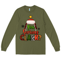 Army Green you serious clark christmas tree Long Sleeve Tee - Jasminsmagicworld