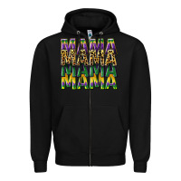 Black mama mardi gras Zipper Hoodie - CowGirlArtShop