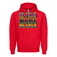 Red mama mardi gras Zipper Hoodie - CowGirlArtShop