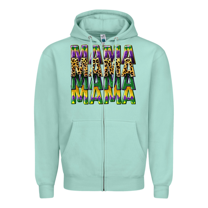 Mama Mardi Gras Zipper Hoodie by CowGirlArtShop | Teevron