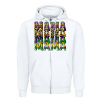 White mama mardi gras Zipper Hoodie - CowGirlArtShop