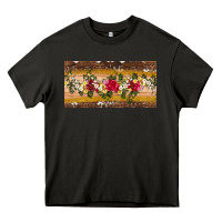 Asphalt western  leopardfloral licanse plate Heavy Core Tee - Artiststas