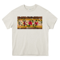 Cream western  leopardfloral licanse plate Heavy Core Tee - Artiststas