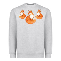 Heather Grey Three Little Foxes IN Fox Family I Gift Heavyweight Sweatshirt - Bettercallsaul